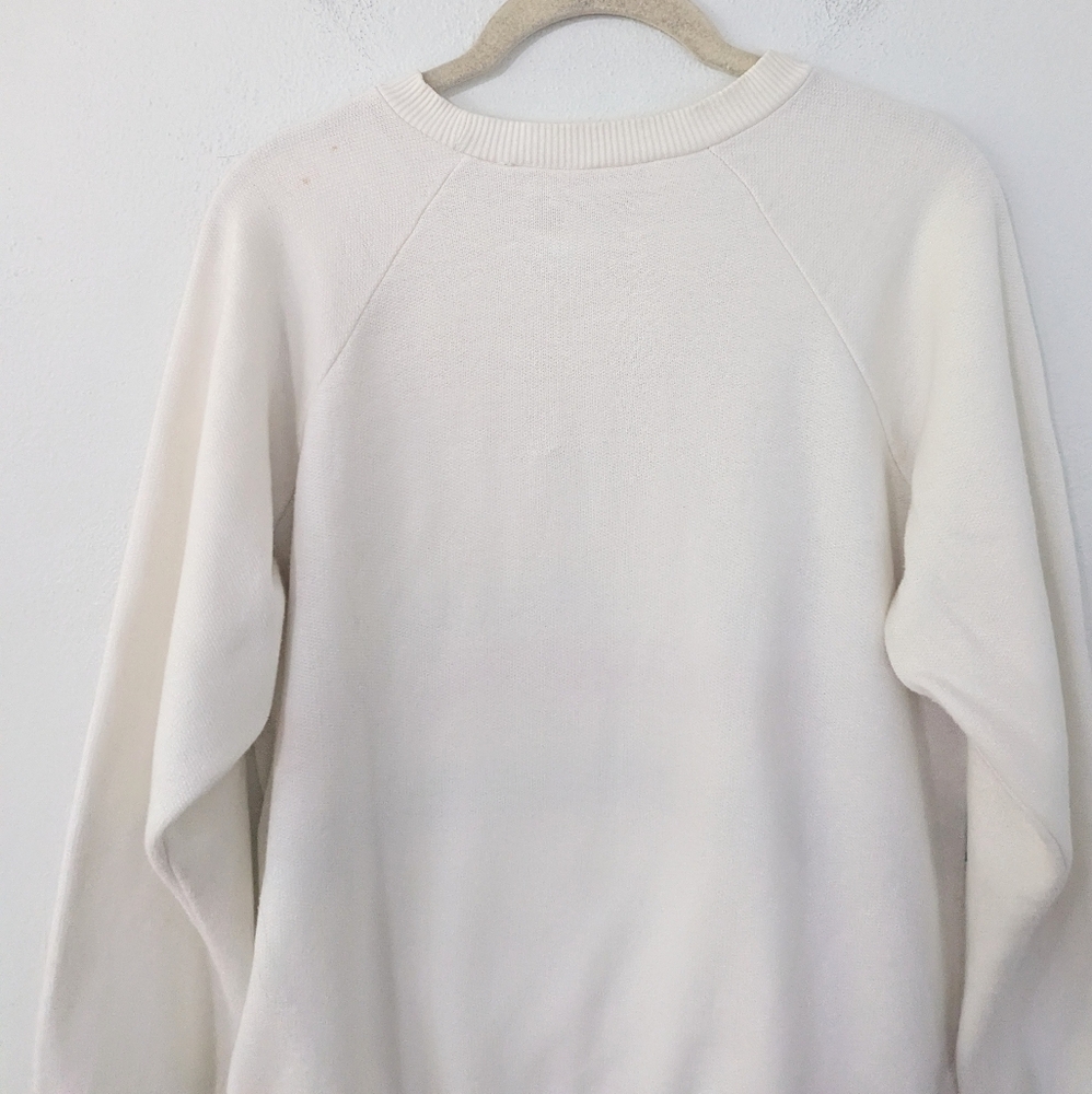 Vintage 90s Italia Roma Graphic Pullover Sweatshirt Italy White Size Medium M - Picture 7 of 8